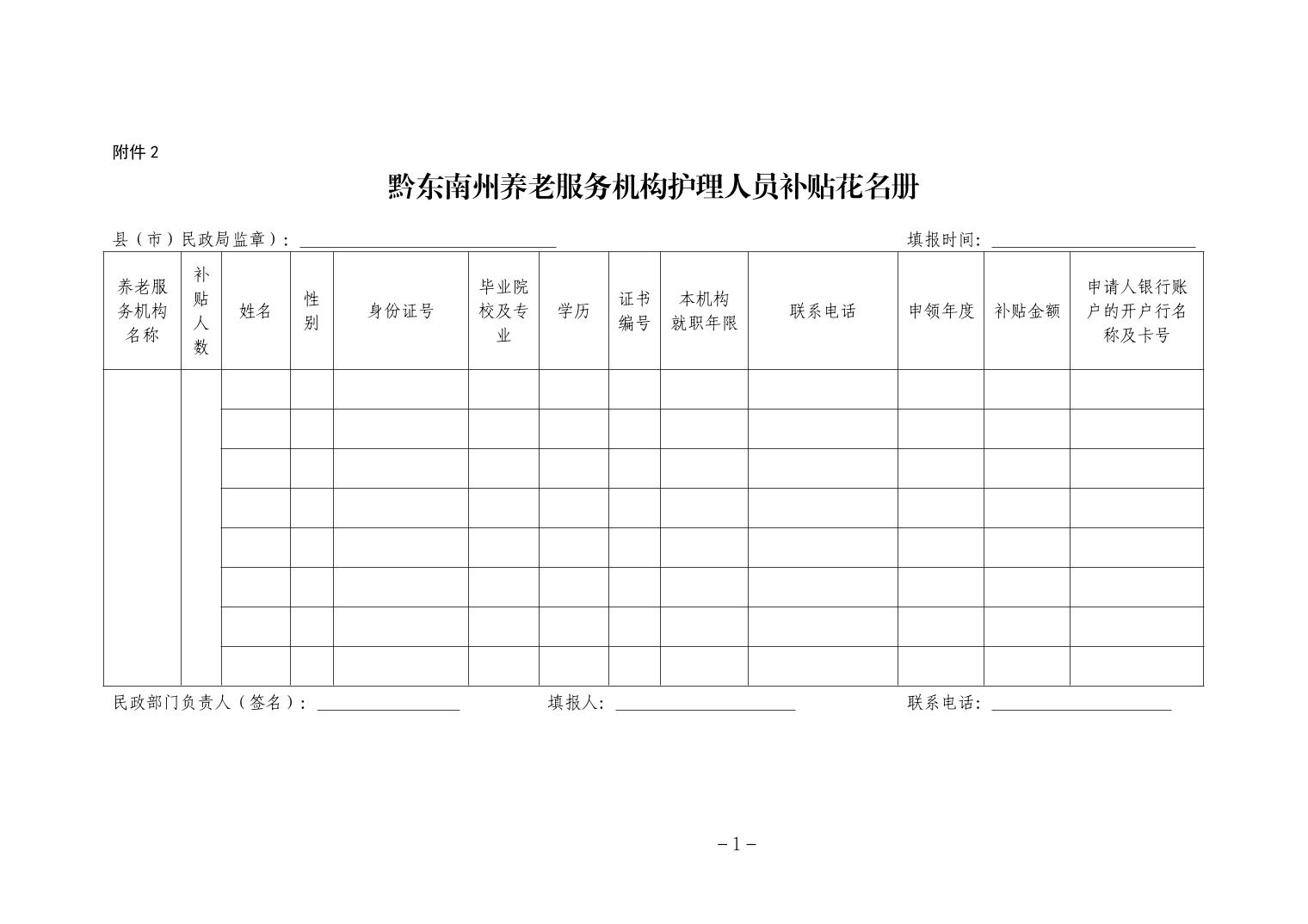 黔东南州养老服务机构护理人员补贴实施办法（试行）-9